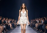 A model walking a fashion runway